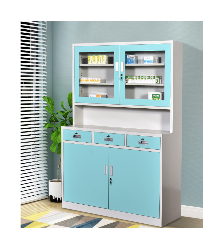 崖工巧匠不锈钢西药柜诊所药房药品柜卫生室治疗柜牙科柜医院处置台85