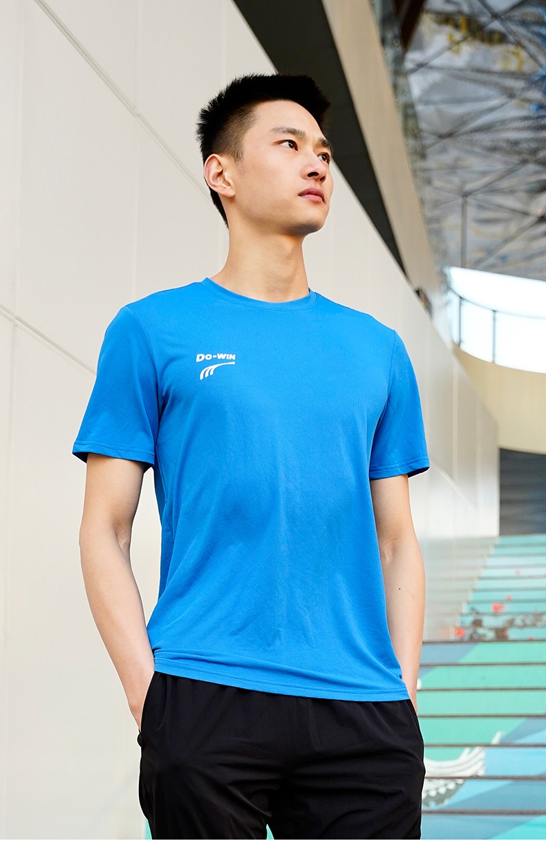 多威运动t恤男女新款圆领衫健身跑步训练短袖休闲运动服2212038白色s