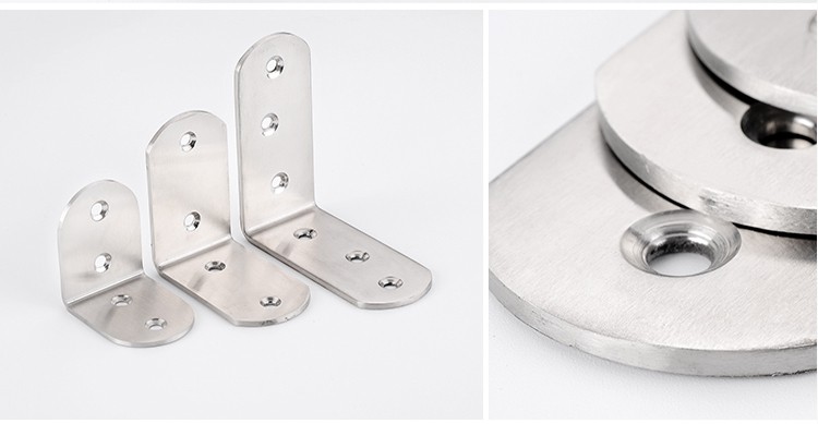 不锈钢角码l型加固角铁支架三角铁片桌椅90度直角家具