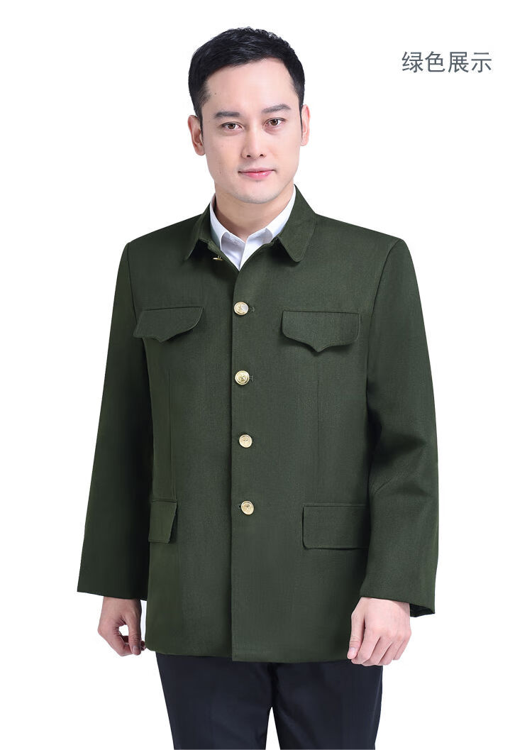 彬述中山装男中老年便服军干服老年人外套老人衣服春秋冬爷爷爸爸服装