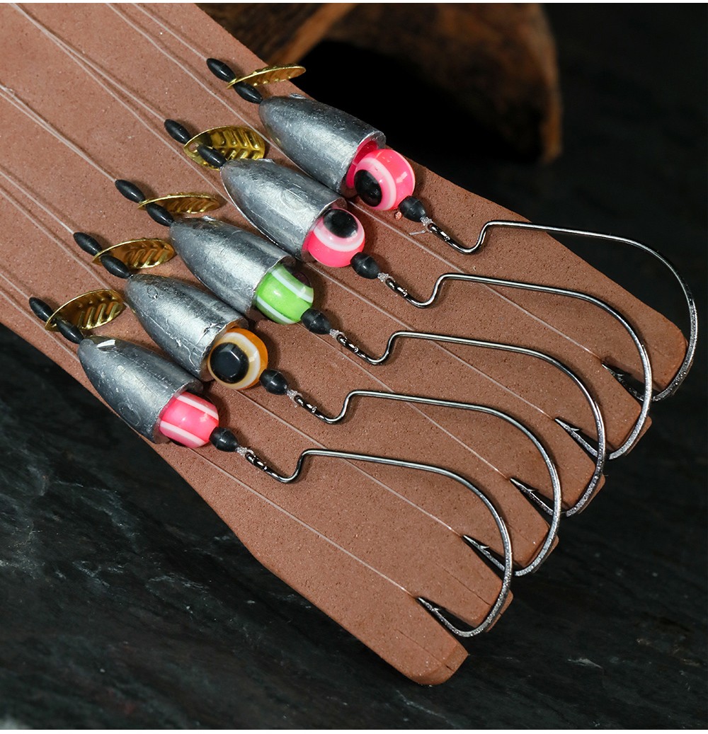 钓鱼成品线组套装德州钓组鱼钩绑好铅坠鳜鱼鲈鱼鲶鱼10g