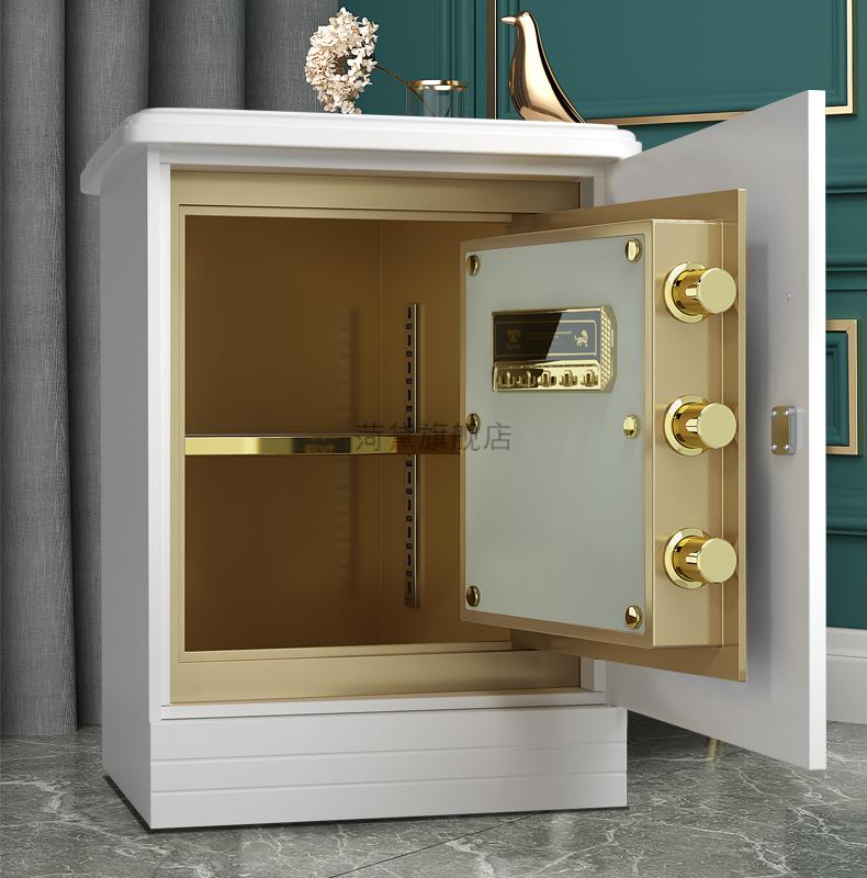 床头柜带保险柜智能床头柜保险箱指纹密码家用隐藏式保险柜带灯充电