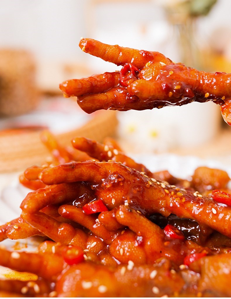 pxy朴小样朝鲜族风味辣鸡爪酱韩式火辣鸡爪酱料100g袋5袋超划算