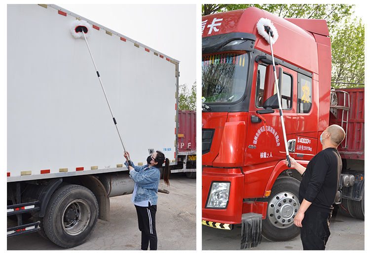 洗车拖把加长杆长柄卡车大货车客车公交车伸缩洗车水刷子大车用品牛奶