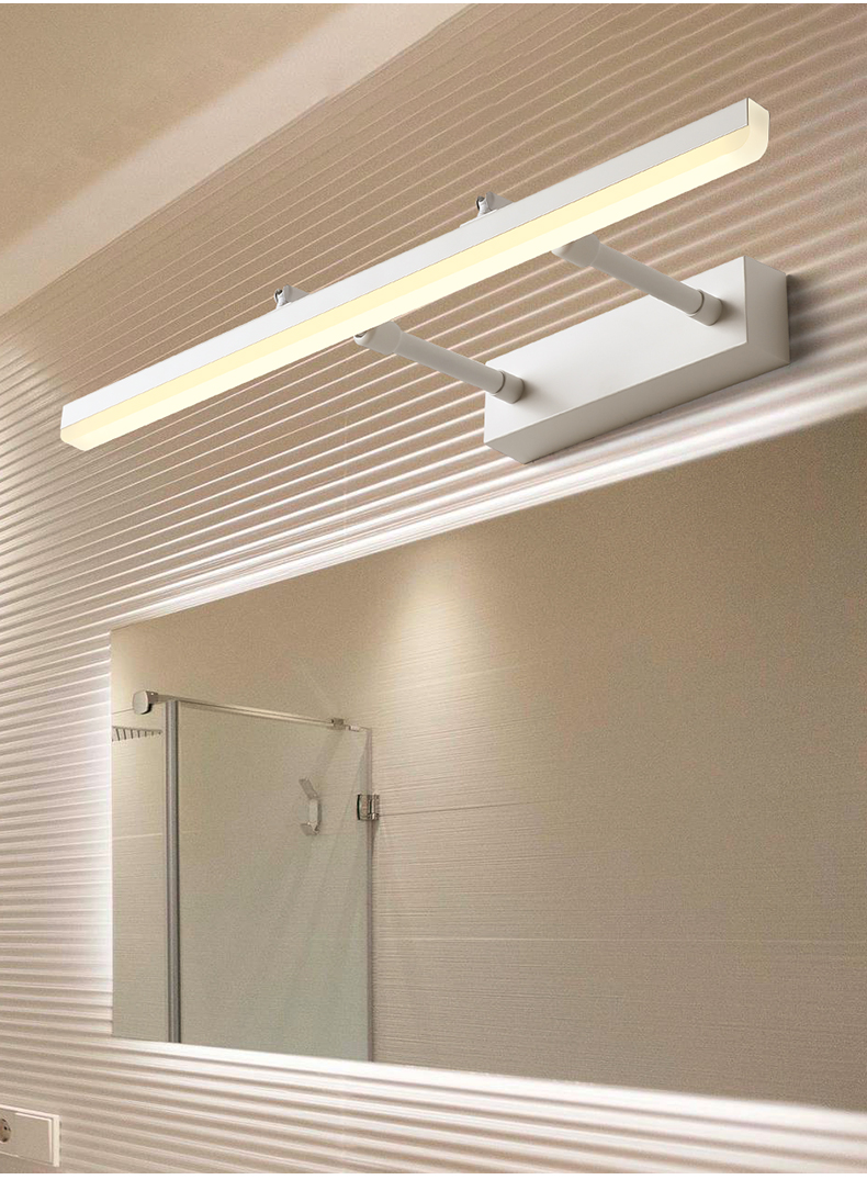 歆迁亮镜前灯led镜灯卫生间简约现代浴室壁灯具梳妆北欧镜柜厕所镜子