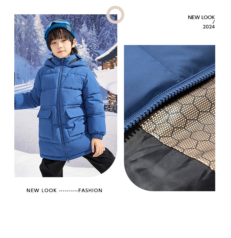 JEANSWEST Boys' Cotton Padded Jacket Autumn Winter 2025 Girls' Cotton Coat Warm Children's Cotton Clothes Windproof Winter Outerwear for Older Kids 8