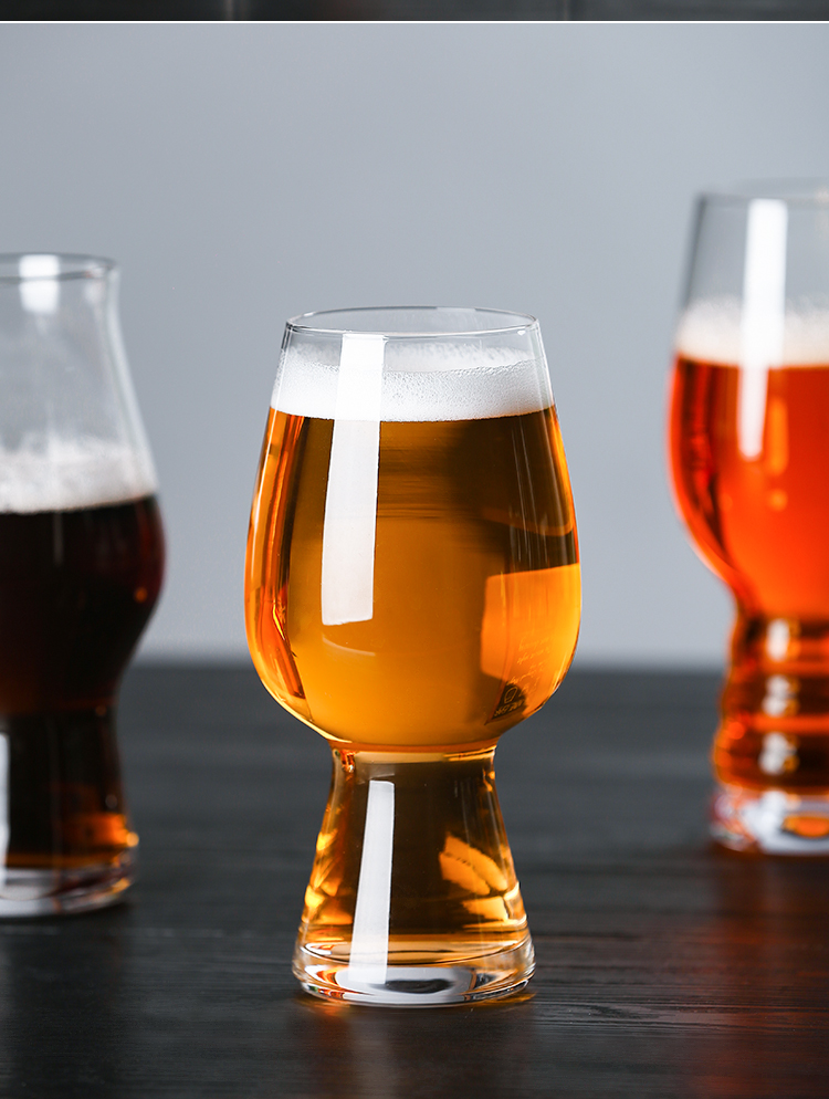 创意个性精酿啤酒杯 酒吧ipa小麦杯水晶玻璃小麦酒杯大容量扎啤杯 精