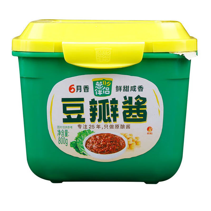 欣和葱伴侣豆瓣酱2kg桶装六月香东北大酱调味酱大酱汤生菜蘸酱原酿酱