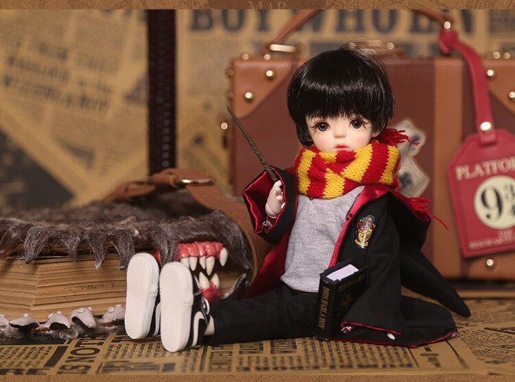 bjd娃娃6分衣服30厘米娃娃的娃衣哈利波特套装学院服校服魔杖围巾16yo