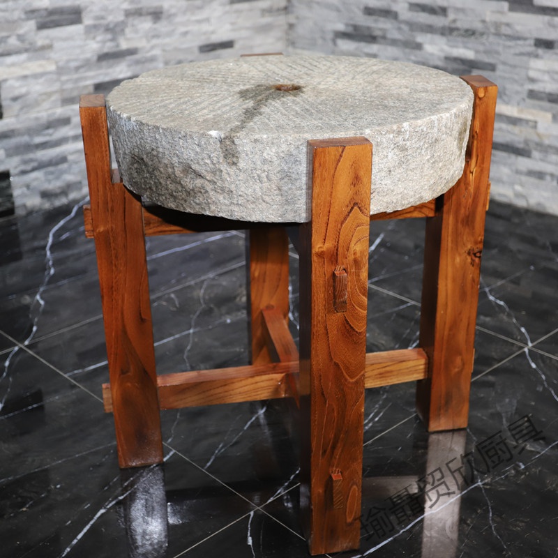 定制茶盘木架可根据石磨尺寸订做