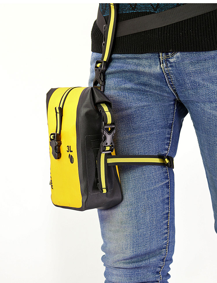 botoboy腿包男多功能腿挂户外野外摩托车骑行机车绑腿包运动腰包黑色