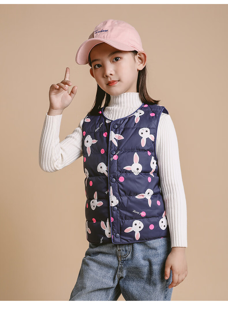 皮尔卡丹捡漏款女童马甲轻薄2021秋冬季新款中大童儿童保暖内穿背心