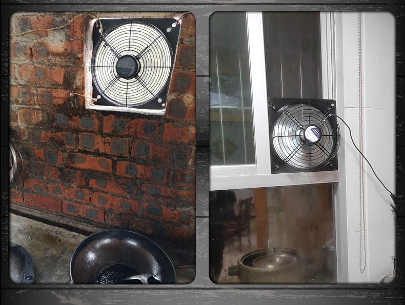 免安装厨房油烟机排气扇家用强力抽风机窗式换气扇工业排风扇12寸加强