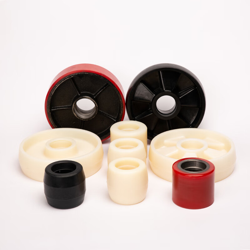 定制适用于液压车轮子尼龙轮pu静音轮地牛咕噜手动搬运车配件油桶车