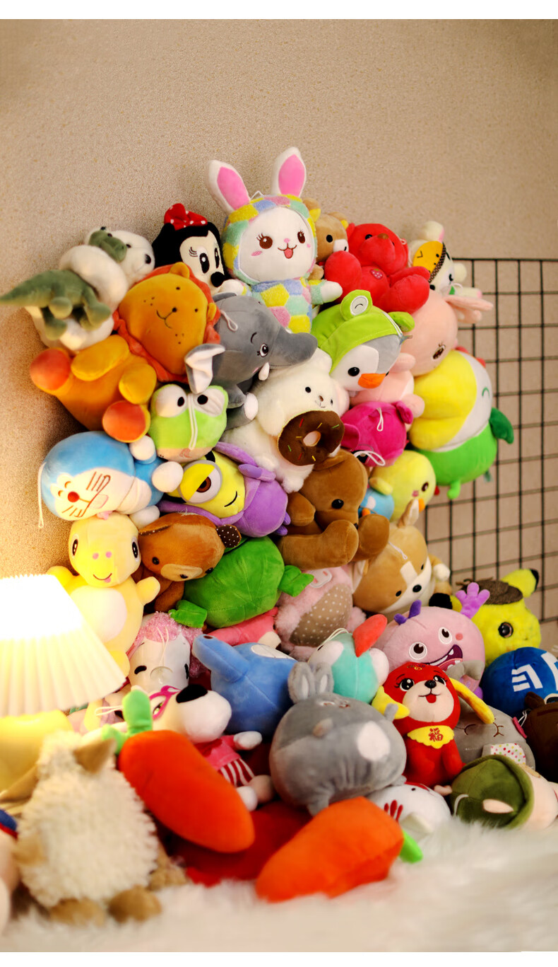 乐真 心形娃娃架墙上壁挂固定网格照片墙毛绒玩具公仔收纳神器布偶 35