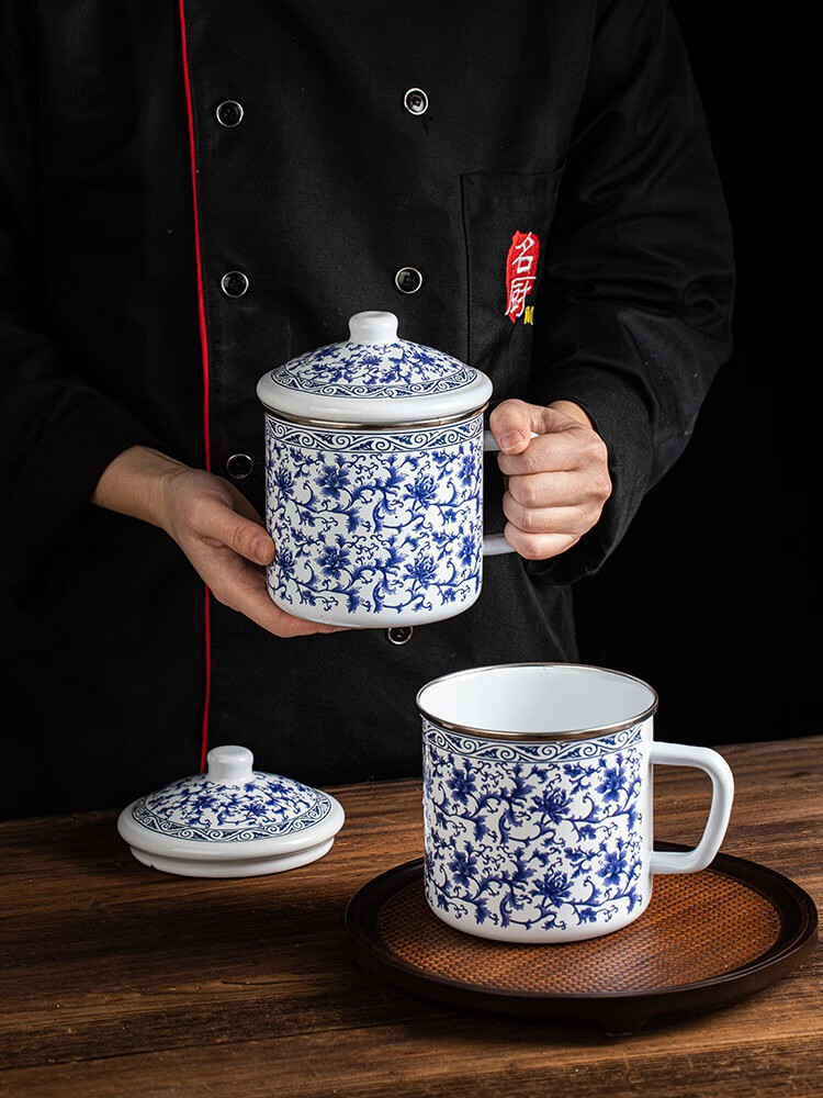 茶缸子 怀旧 老式怀旧老式搪瓷缸子超大家用大茶缸子茶杯大号茶缸喝水