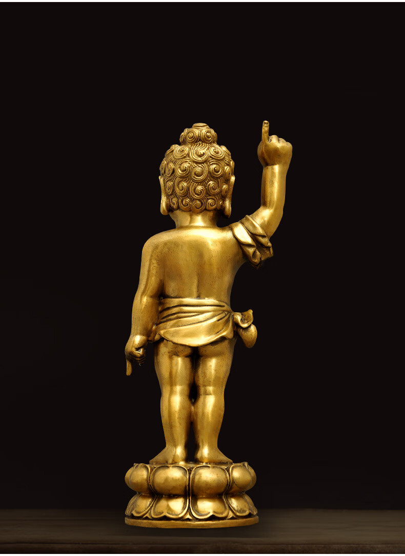 【京选好货】黄铜太子佛浴佛节日用品摆件释迦牟尼佛像大小号佛堂工艺