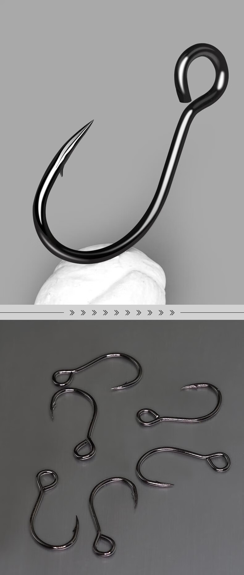 璟胜 路亚挂钩马口钩亮片钩马口白条血槽鱼钩溪流管付大眼带圈孔钩