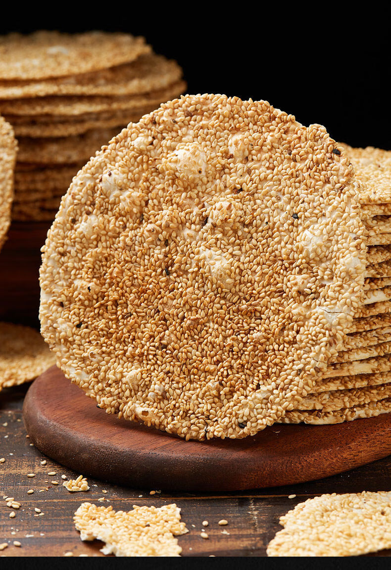 烧饼香酥薄脆纯手工芝麻饼好吃的零食批发香甜味1000g2斤装