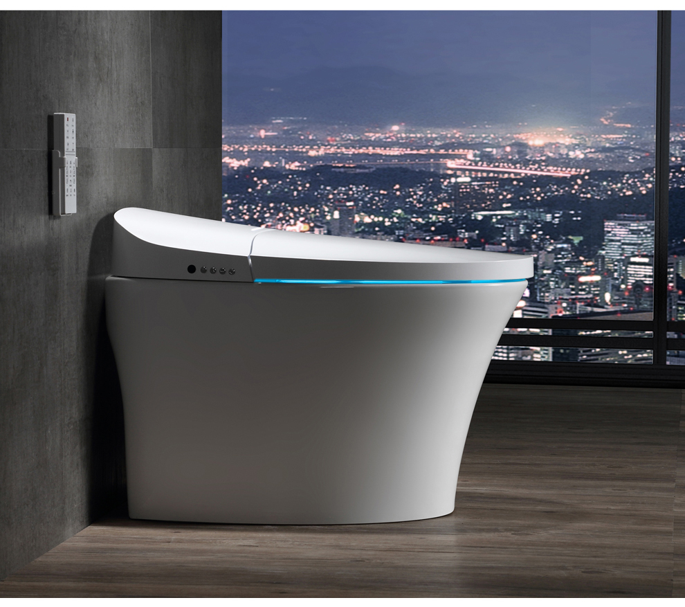 enzototo智能马桶一体式多功能电动坐便器全自动冲水马桶坐便器红色