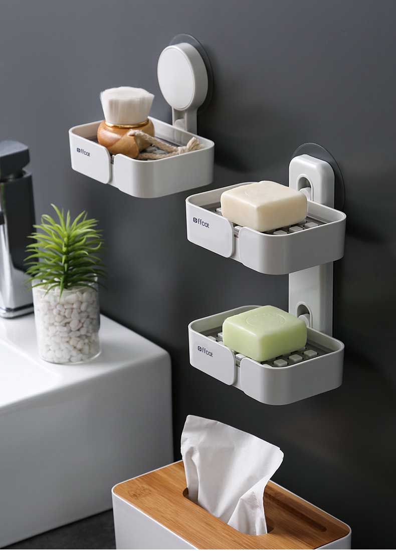 挂墙上的香皂盒肥皂盒卫生间壁挂式北欧ins放香照香皂架家用创意吸盘