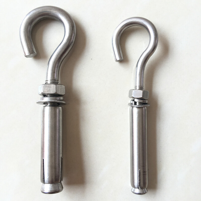 kb304不锈钢膨胀钩 螺丝挂勾 灯笼钩 防坠网用钩子吊钩 厂家销售lw 30