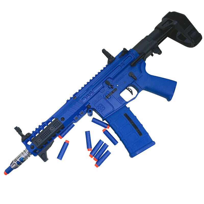 精击slr2代电动软蛋枪男孩玩具软蛋枪电动玩具枪精击slrf4 slr2代长款