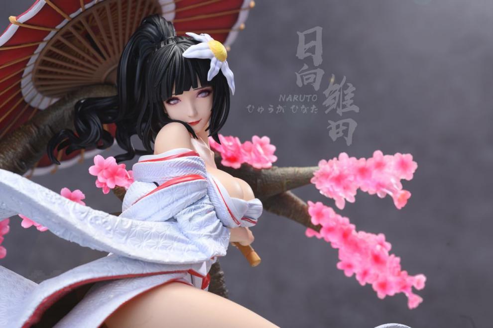 cklde火影忍者樱花白无垢日向雏田婚纱花嫁礼物二次模型摆件雕像1
