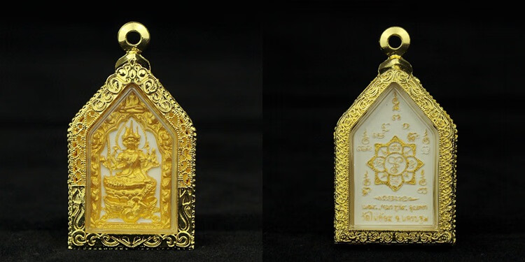 森匠泰国佛牌龙婆雨莲花骑象四面佛骑凤佛系牌吊坠男链子女项链子