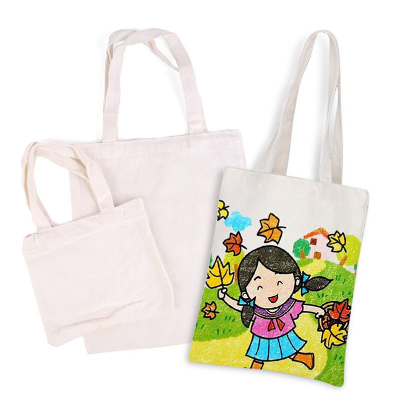 神孩子儿童手工diy彩绘教师节帆布袋 填色绘画白色袋子