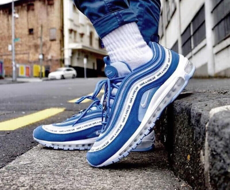 ni耐ke克 air max 97头圣水白紫笑脸男鞋女鞋休闲跑步鞋防滑磨运动鞋