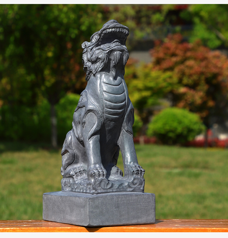石头石雕望天吼青石朝天吼独角兽石吼摆件望君归蹬龙石雕 长12宽8高20