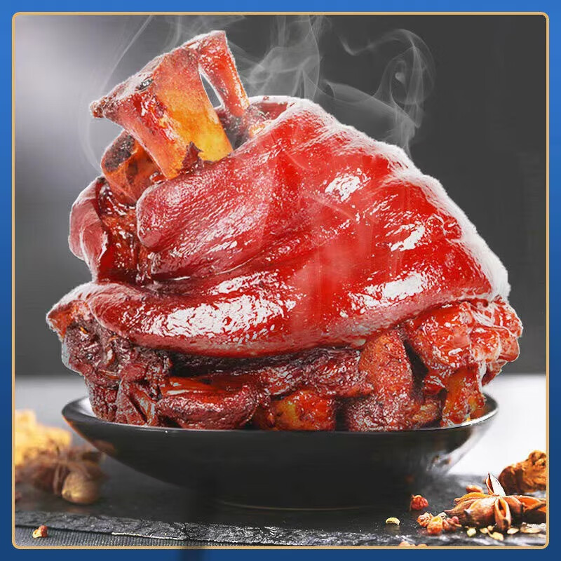 无骨猪肘子熟食五香卤味酱香红烧开袋即食真空猪蹄膀商用即食500g 大