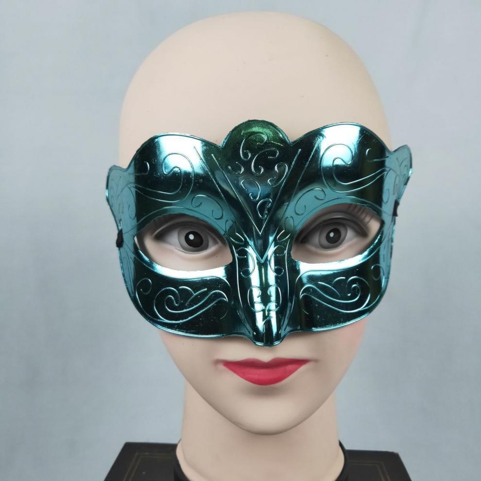 现货直发圣节恐怖舞会派对面具复古爵士平头面具仿古半脸面具装饰男