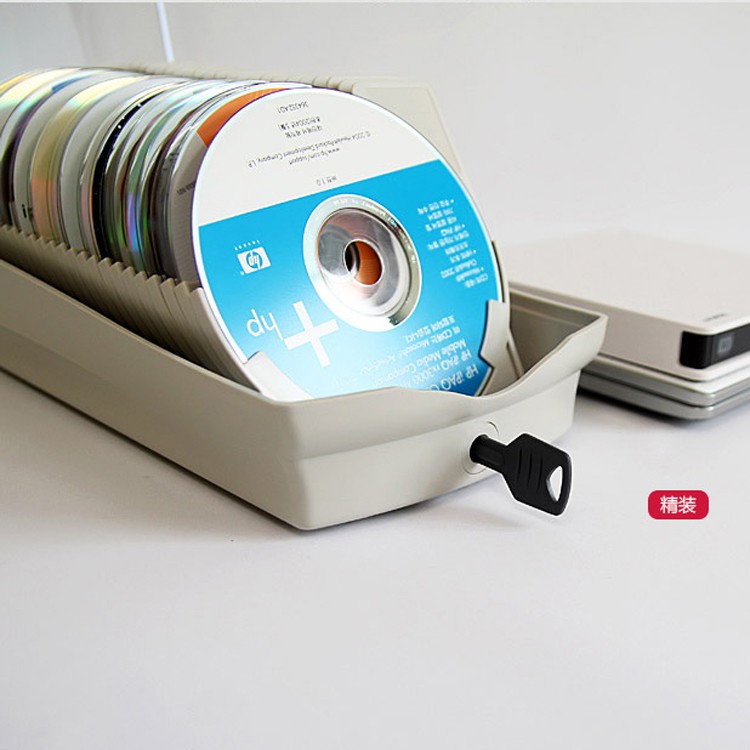 光盘收纳盒50片装cddvd大容量cd收纳盒碟片盒办公收纳光碟收藏储存盒