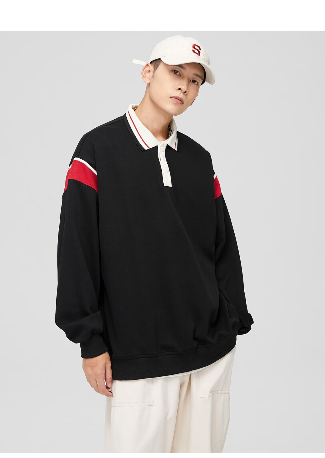 雪中飞卫衣男士长袖上衣秋季新款舒适百搭休闲抗皱不起球翻领上衣