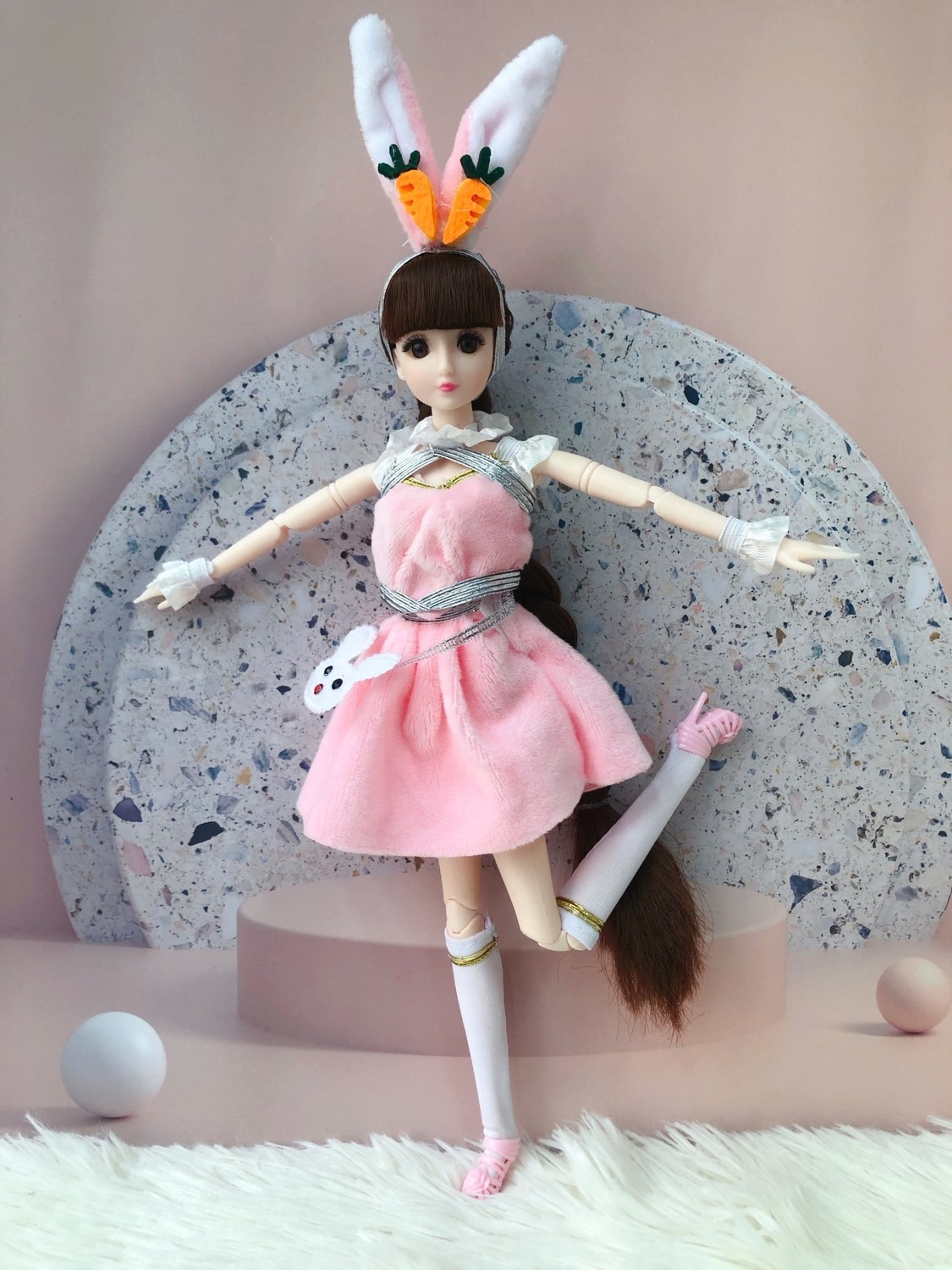 斗罗大陆小五芭比娃娃 30厘米小五兔舞公主素体裸娃手工娃娃儿童女孩