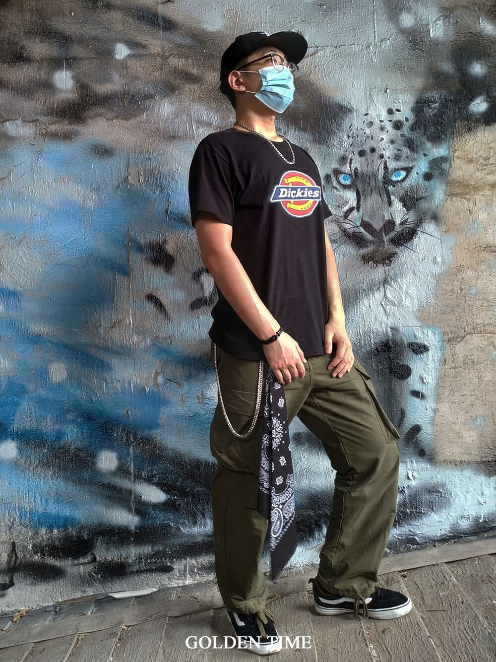 头戴方巾 腰果花hiphop复古小方巾纯棉日系嘻哈街舞ins头巾领巾穿搭