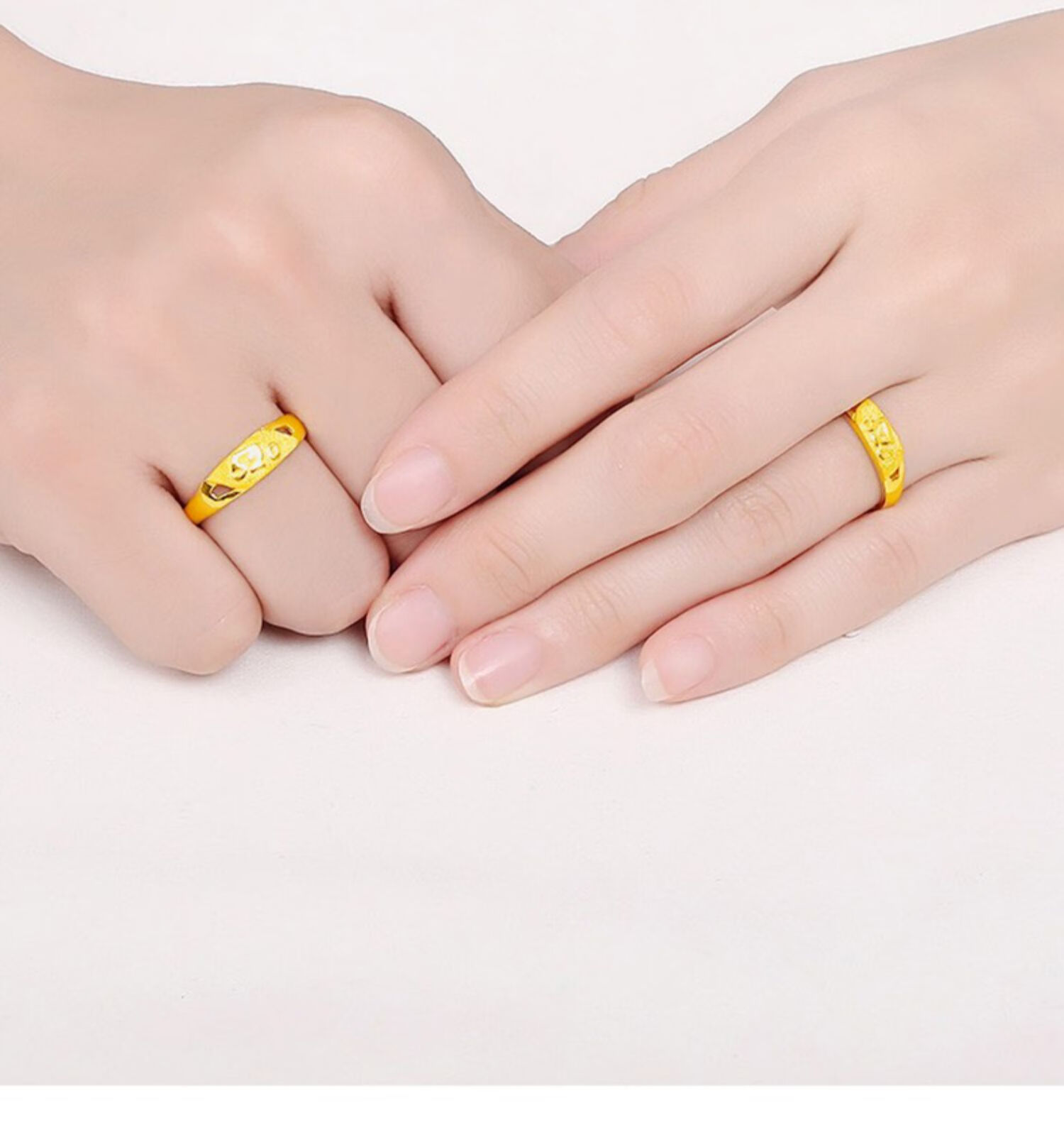 黄金戒指男女浪漫520情侣对戒999足金结婚金戒指七夕浪漫惊喜礼物足金