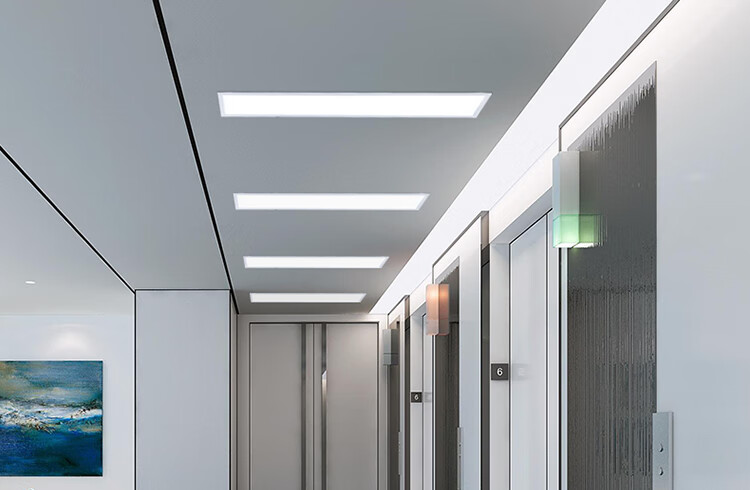 嵌入式长条灯条形led吸顶平板灯办公室过道商用天花板吊顶办公灯白框
