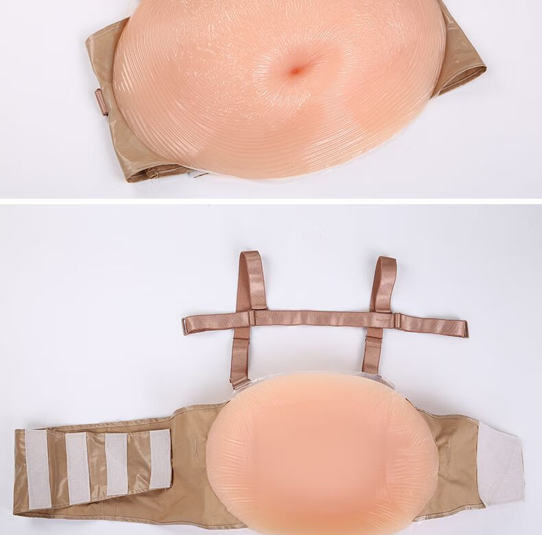 jhdqr假肚子怀孕假肚子道具 演员表演道具 硅胶假肚假肚皮假怀孕 假