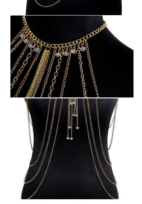 性感捆绑金属铁链内衣流苏铁链腰链身体链条衣服制服诱惑性感诱惑