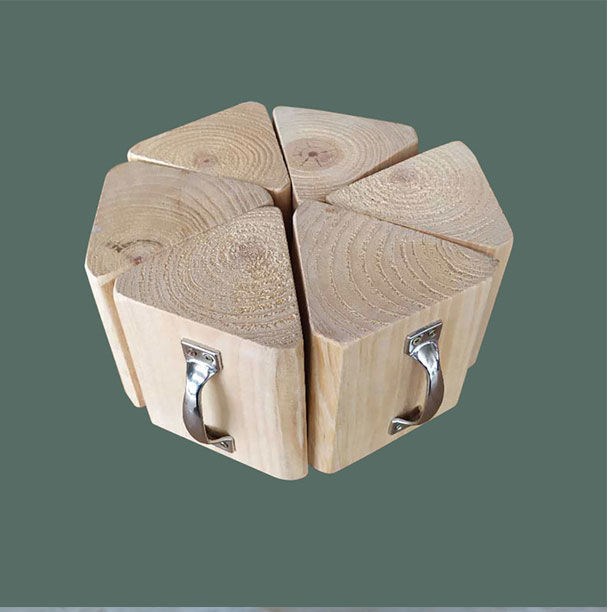 适用于汽车三角木止退器实木轮档停车定位器止滑器挡车木便携