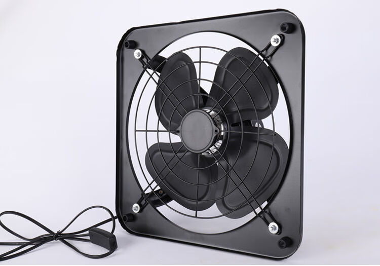 厨房排烟扇排气扇换气扇铁叶排风扇排油烟扇简易抽风机抽烟机无防护网