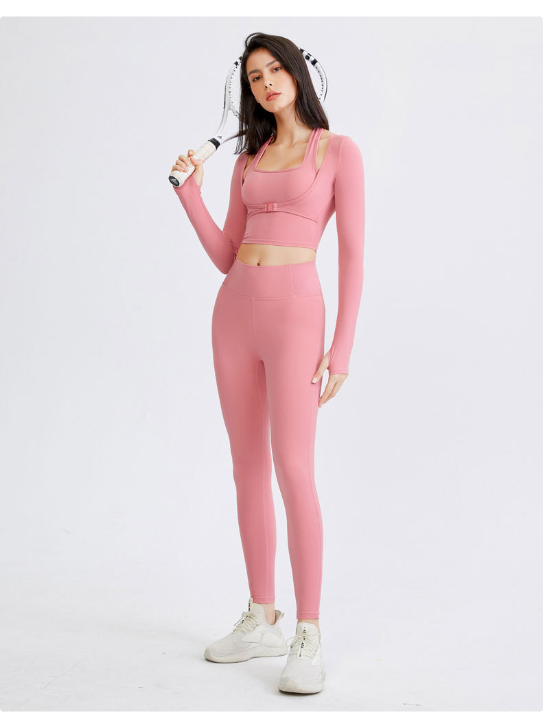 泰瑞格裸感提臀立体塑腰健身裤女高腰跑步瑜伽裤外穿蜜桃紧身运动裤