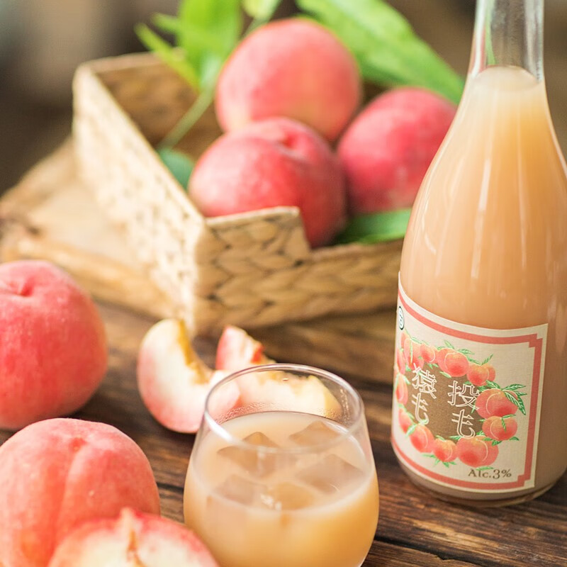 日本进口猿投特浓桃子酒蜜桃酒果酒女士低度甜酒少女高颜值酒 红色