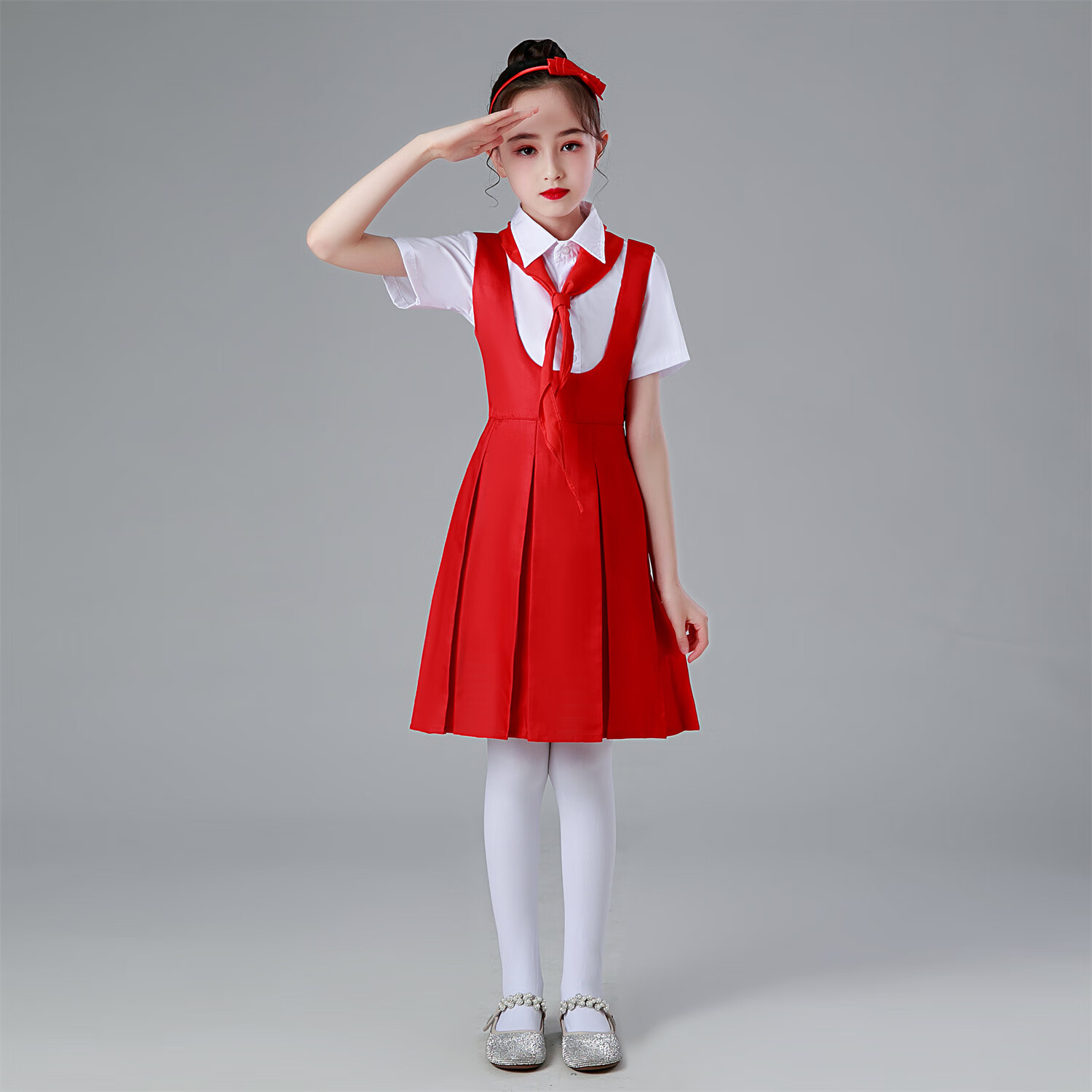 儿童朗诵比赛服装儿童合唱服演出服中小学生红领巾朗诵比赛礼服男女童