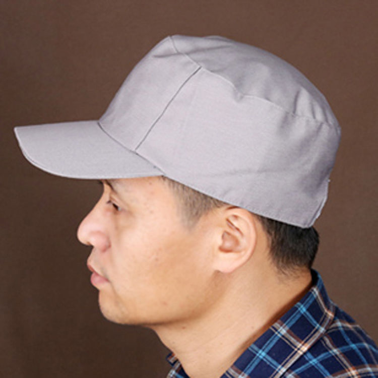 帽子定制商标白色防尘帽男防静电工人劳保鸭舌帽男 灰色【图片 价格