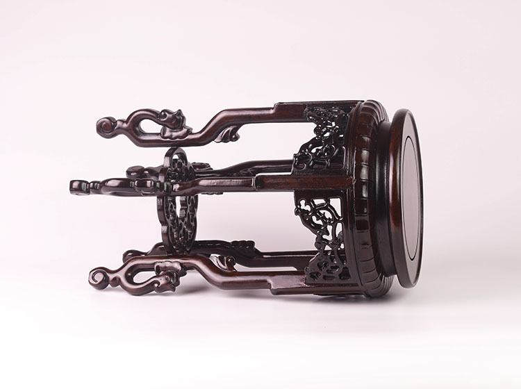 佛像底座长方形红木圆形底座实木花瓶盆景木托座子摆件佛像花盆奇石