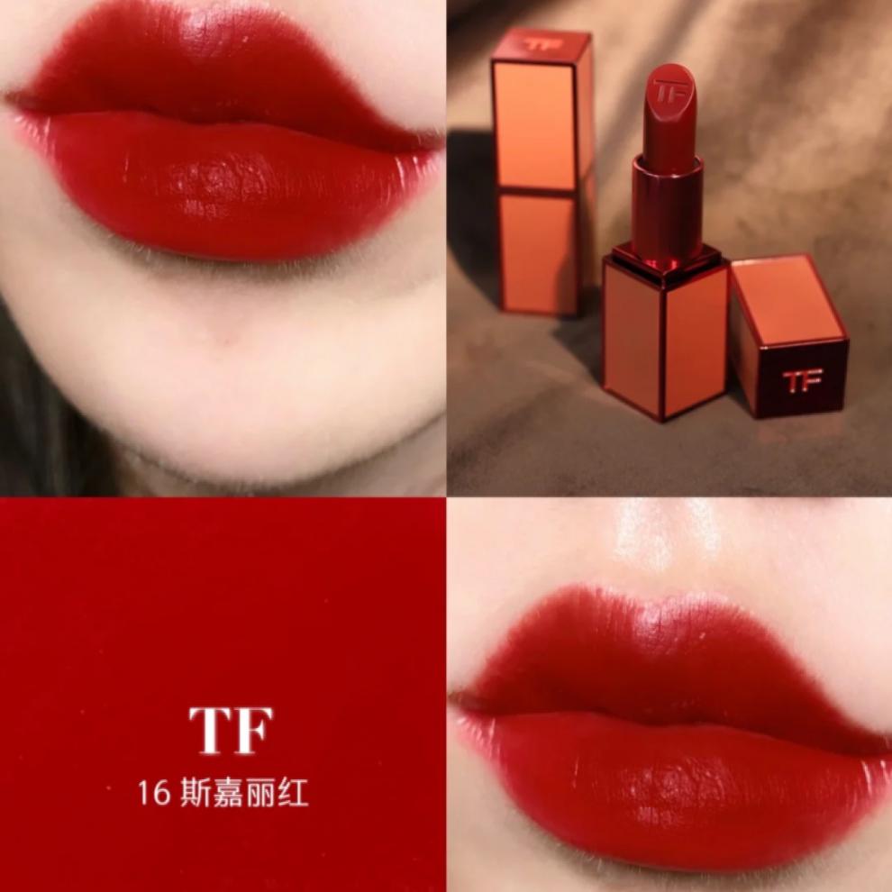 汤姆系列桃涩花蜜限量版苦桃口红唇膏tf16 裸棕100 现货 苦桃tf100大